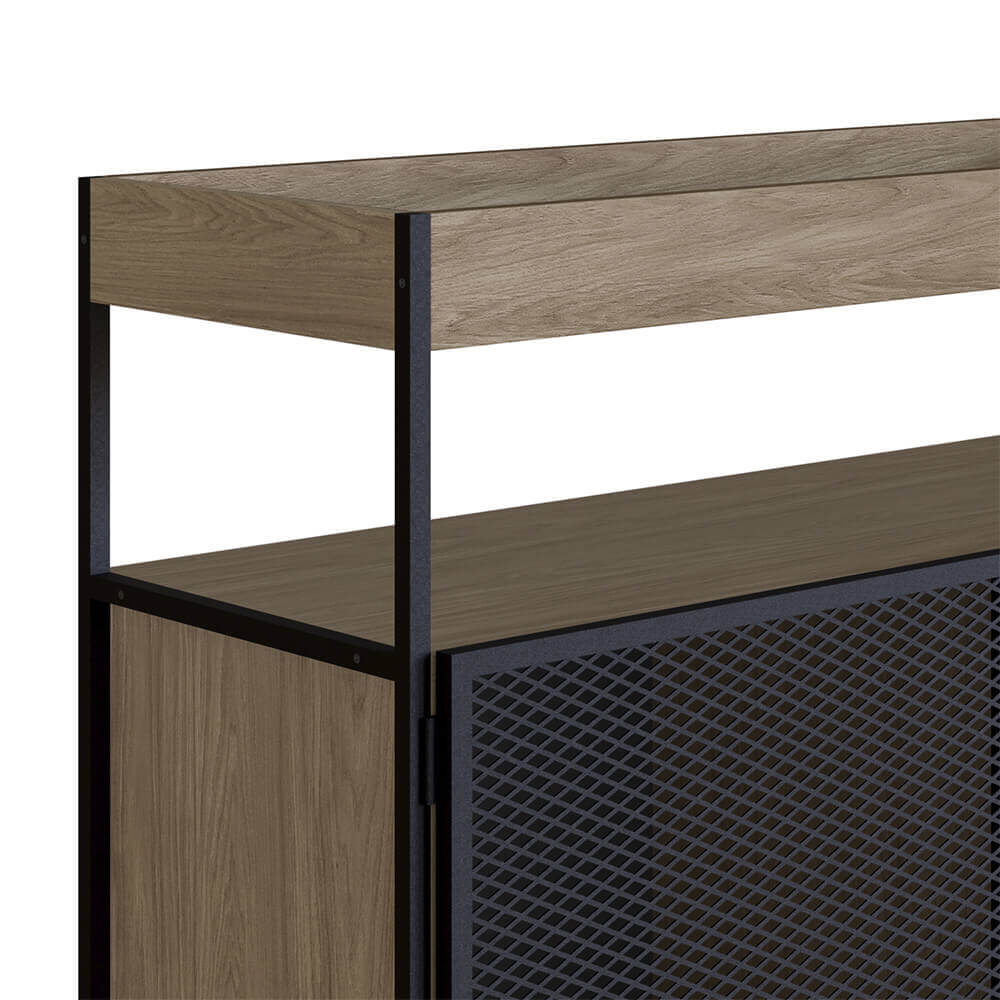 Buffet Bar York 100cm Estrutura Preto Fosco - Hanover