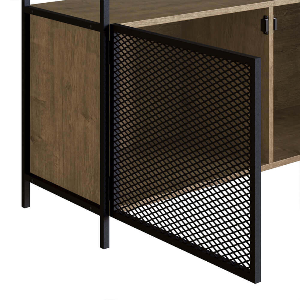 Buffet Bar York 100cm Estrutura Preto Fosco - Vermont