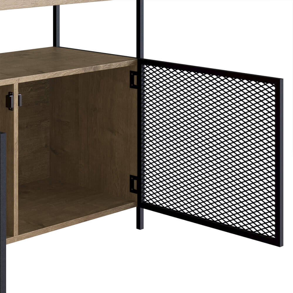 Buffet Bar York 100cm Estrutura Preto Fosco - Vermont