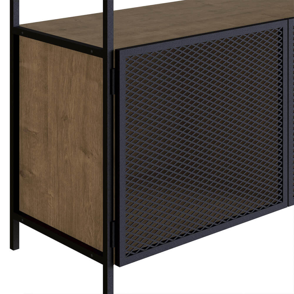 Buffet Bar York 100cm Estrutura Preto Fosco - Vermont