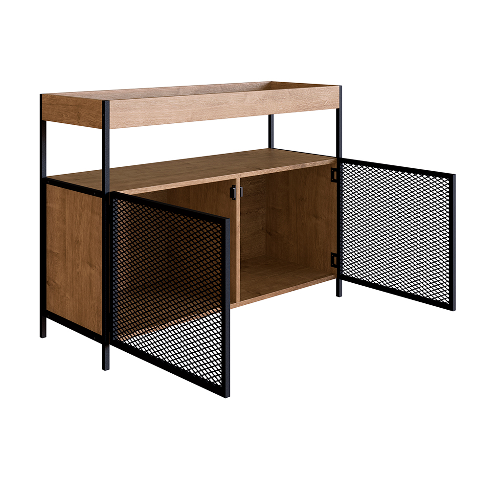 Buffet Bar York 2 PT Vermont e Preto