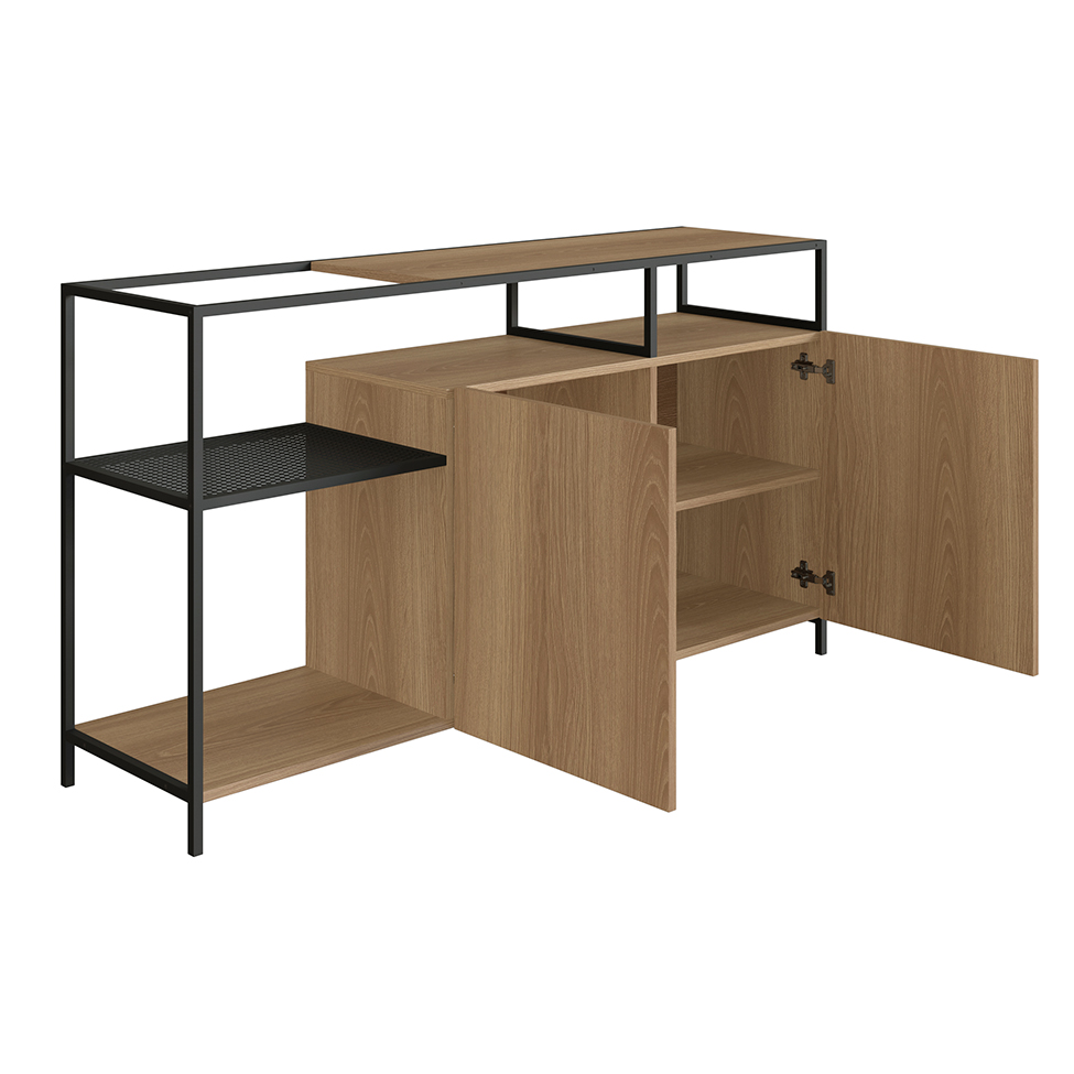 Buffet York 2 PT Hanover e Preto
