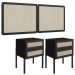 Cabeceira Casal 160 cm 02 Mesas Cabeceira Palinha 27978 Nero Preto Artesano