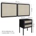 Cabeceira Casal 160 cm 02 Mesas Cabeceira Palinha 27978 Nero Preto Artesano