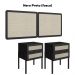 Cabeceira Casal 160 cm 02 Mesas Cabeceira Palinha 27978 Nero Preto Artesano