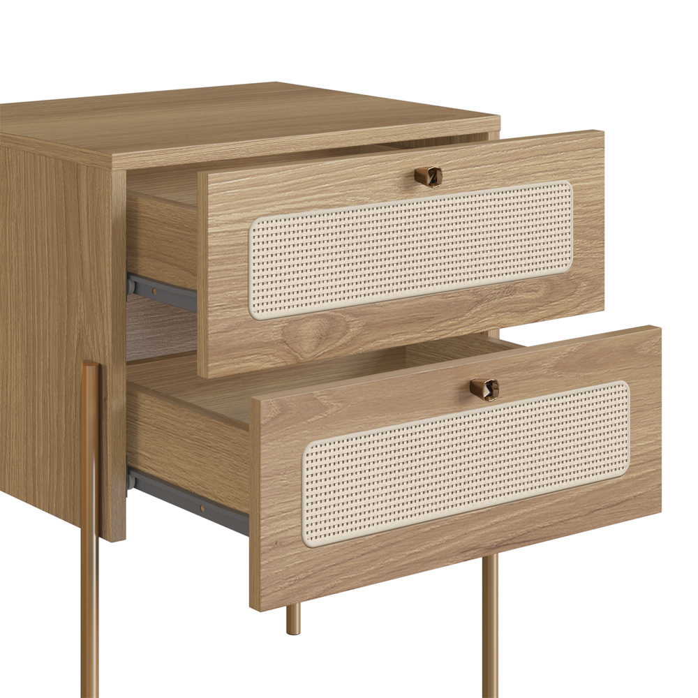 Cabeceira Casal 160 cm 02 Mesas Cabeceira Palinha 28978 Hanover Dourado Artesano