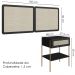 Cabeceira Casal e 2 Mesas Cabeceira Palinha 28977 Nero Dourado Artesano