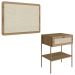 Cabeceira Solteiro e Mesa Cabeceira Palinha 28975 Hanover Dourado Artesano
