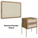 Cabeceira Solteiro e Mesa Cabeceira Palinha 28976 Hanover Dourado Artesano