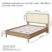 Cama Casal Palhinha Oslo 27055 Pes Madeira 152 cm Hanover Artesano