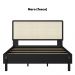 Cama Casal Palhinha Oslo 27055 Pes Madeira 152 cm Nero Artesano