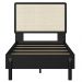 Cama Solteiro Palhinha Oslo 27058 Pes Madeira 102 cm Nero Artesano