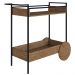 Carrinho Bar 2 Caixas Com Rodízios  Estilo Industrial Steel Quadra Vermont Base Preta - Artesano