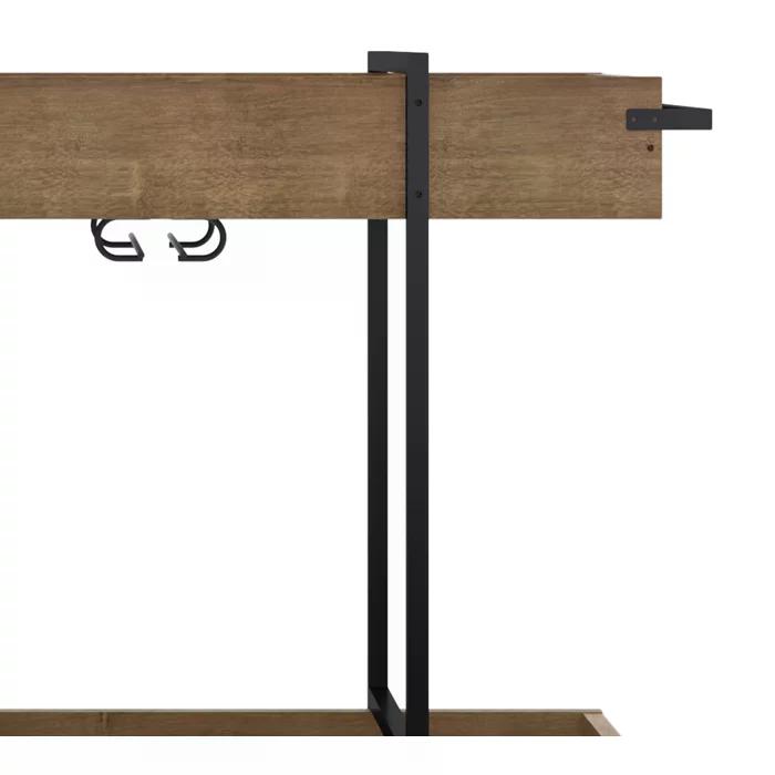 Carrinho Bar Com Rodizios 27813 Linha Complementos Preto Vermont Artesano