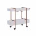 Carrinho Bar Vermont Branco e Cobre