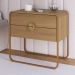 Comoda 02 Mesas de Cabeceira Organica Hanover Dourado Artesano