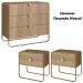 Comoda 02 Mesas de Cabeceira Organica Hanover Dourado Artesano