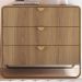 Comoda E 02 Mesas de Cabeceira Organica Hanover Dourado Artesano