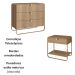 Comoda E 02 Mesas de Cabeceira Organica Hanover Dourado Artesano