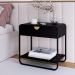Comoda E 02 Mesas de Cabeceira Organica Nero Preto Artesano