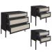 Comoda E 02 Mesas de Cabeceira Palhinha 27934x27933 Linha Oslo Nero Artesano