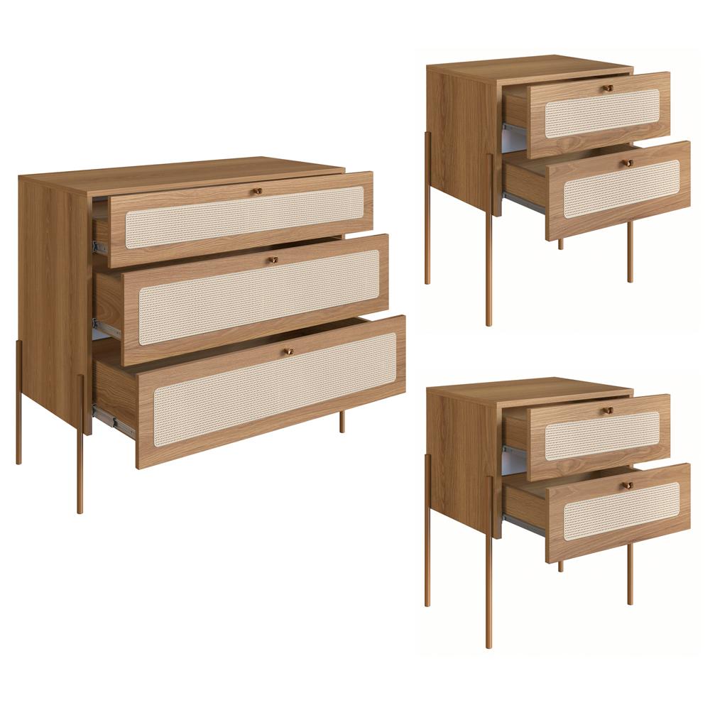 Comoda E 02 Mesas de Cabeceira Palhinha 28934x28933 Linha Oslo Hanover Artesano