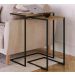 Conjunto 02 Mesas Laterais 27895 Linha Complementos Vermont Preto Fosco Artesano