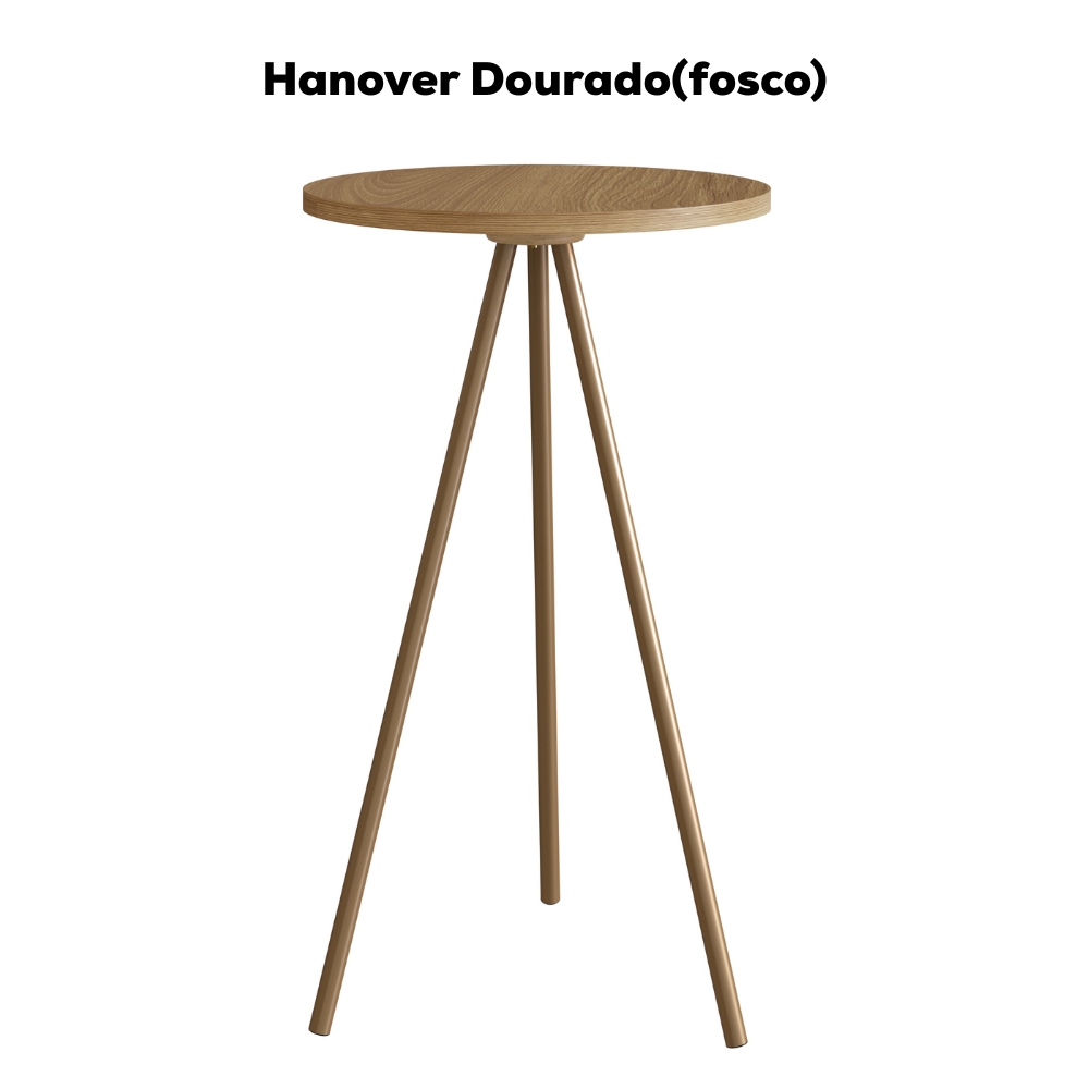 Conjunto 3 Mesas Laterais Sala Estar 27957 Hanover Dourado Artesano