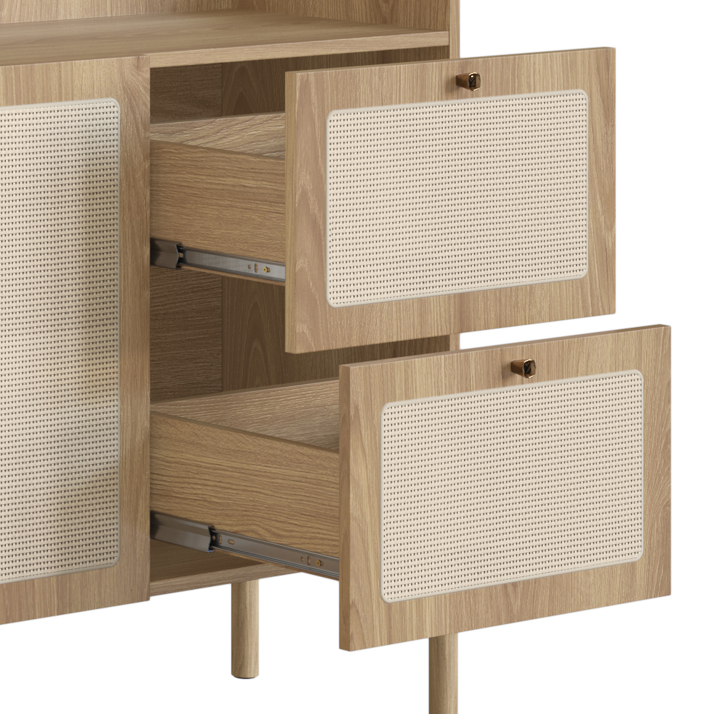 Conjunto Aparador E Buffet Palhinha 27936x27935 Linha Oslo Hanover Artesano