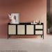 Conjunto Aparador E Buffet Palhinha 27936x27935 Linha Oslo Nero Artesano