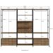 Conjunto De 3 Estantes Guarda Roupa P/ Closet 4 Gavetas E 1 Mesa Lateral