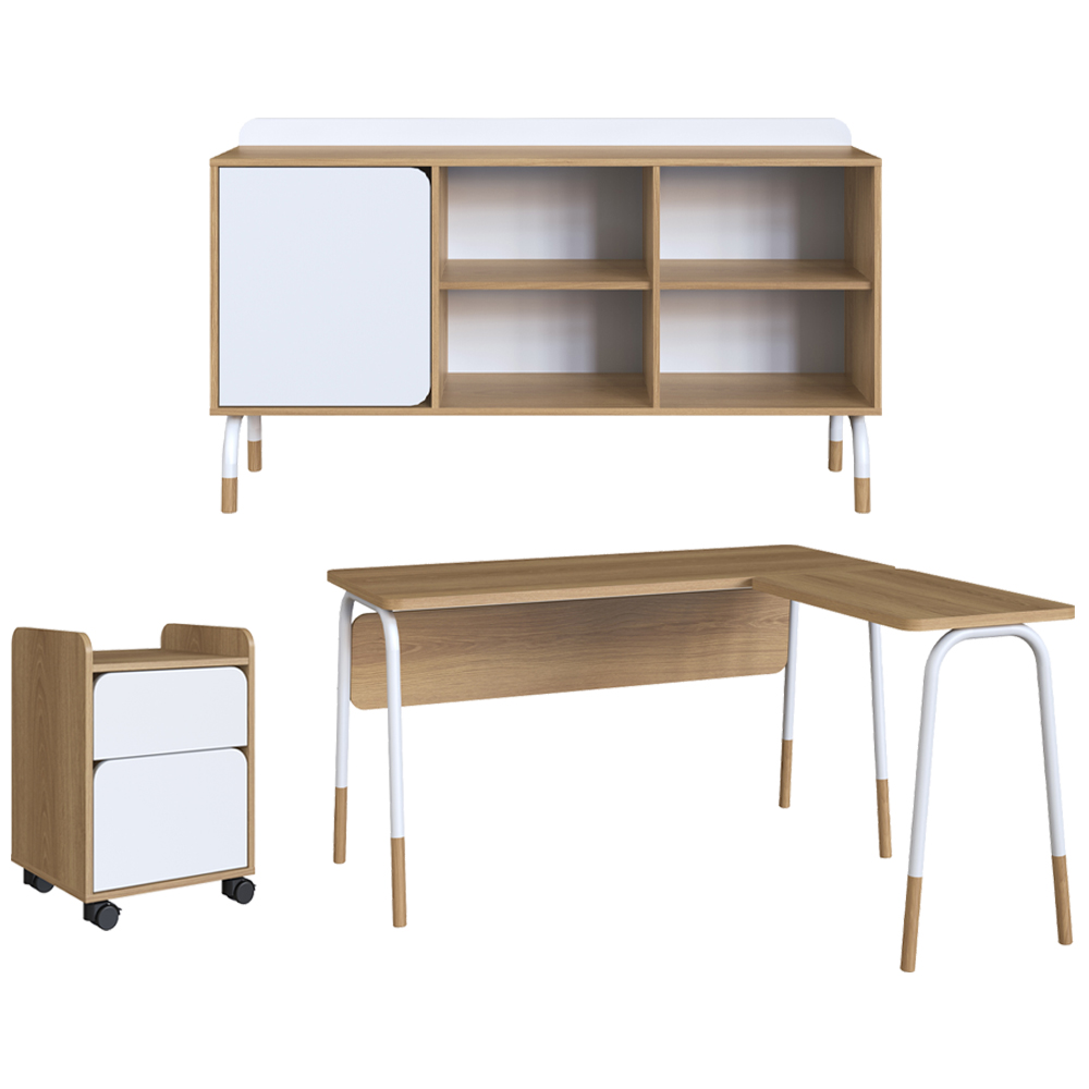 Conjunto Escritório 3 Peças 28001X995X998 Hanover Branco Artesano