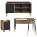 Conjunto Escritório Mesa Balcão Gav 28002X998X995 Hanover Nero Artesano