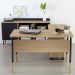 Conjunto Escritório Mesa Balcão Gav 28002X998X995 Hanover Nero Artesano