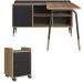Conjunto Escritório Mesa L Gaveteiro 28002X998X996 Hanover Nero Artesano