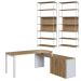 Conjunto Escritorio 3 Pecas Office 25910 Nogal Sevilha Branco Artesano