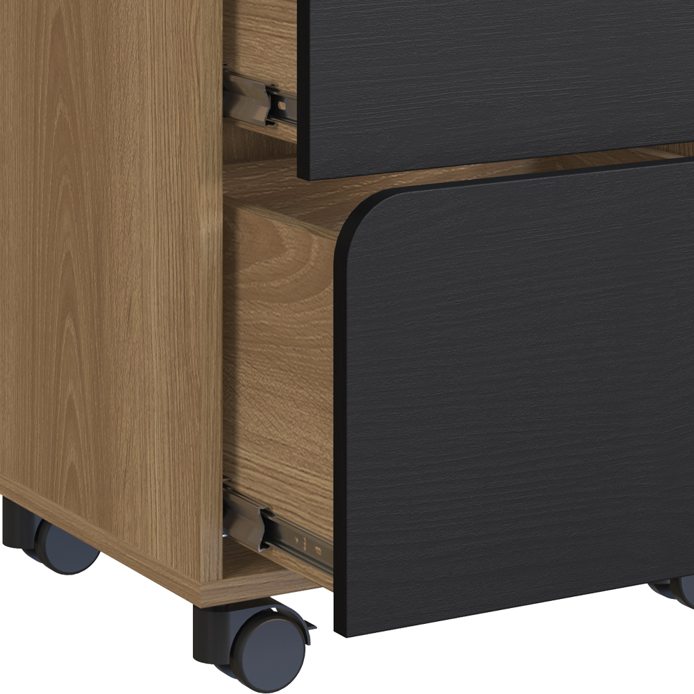 Conjunto Escritorio Home Office 2 Peças 27989X27998 Preto Hanover Artesano