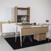 Conjunto Escritorio Home Office 4 Peças 279X88X98X96X97 Branco Hanover Artesano