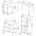 Conjunto Escritorio Home Office 4 Peças 279X88X98X96X97 Branco Hanover Artesano