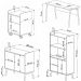 Conjunto Escritorio Home Office 4 Peças 279X88X98X96X97 Nero Hanover Artesano