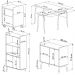 Conjunto Escritorio Office 4 Peças 28001X96X97X98 Hanover Branco Artesano