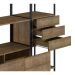 Conjunto Estantes Para Closet Steel Quadra 27801 Vermont Preto Fosco Artesano