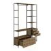 Conjunto Estantes Para Closet Steel Quadra 27801 Vermont Preto Fosco Artesano