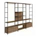 Conjunto Estantes Para Closet Steel Quadra 27803 Vermont Preto Fosco Artesano