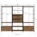 Conjunto Estantes Para Closet Steel Quadra 27803 Vermont Preto Fosco Artesano