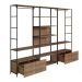 Conjunto Estantes Para Closet Steel Quadra 27803 Vermont Preto Fosco Artesano