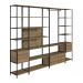 Conjunto Estantes Para Closet Steel Quadra 27804 Vermont Preto Fosco Artesano
