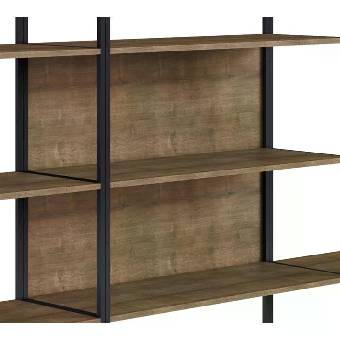 Conjunto Estantes Para Closet Steel Quadra 27804 Vermont Preto Fosco Artesano
