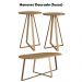 Conjunto Mesa De Centro Sala De Estar 27959 Hanover Dourado Artesano