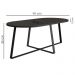 Conjunto Mesa De Centro Sala De Estar 27959 Preto Artesano